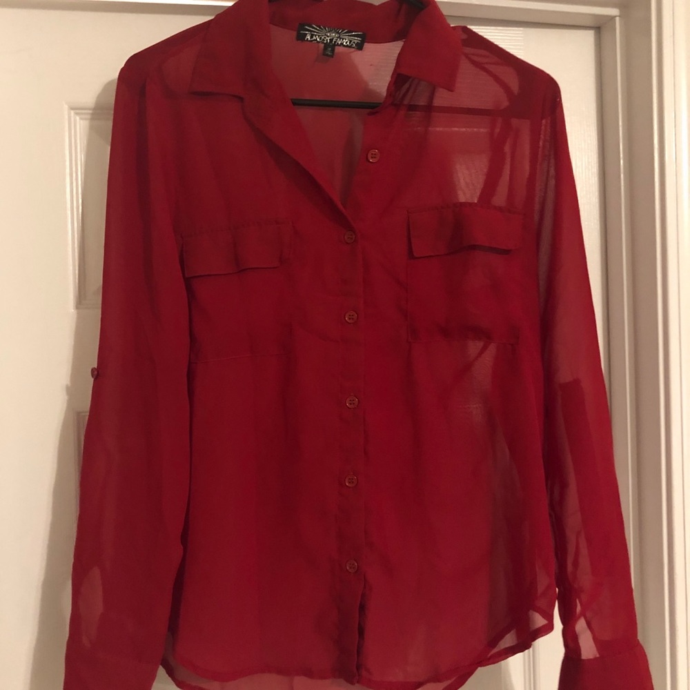 Button up shirt, sheer